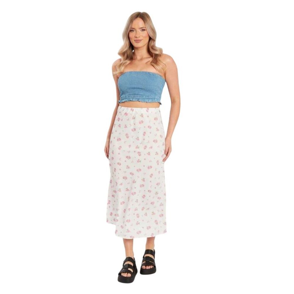 Influence Womens/Ladies Denim Bandeau Top / Blue
